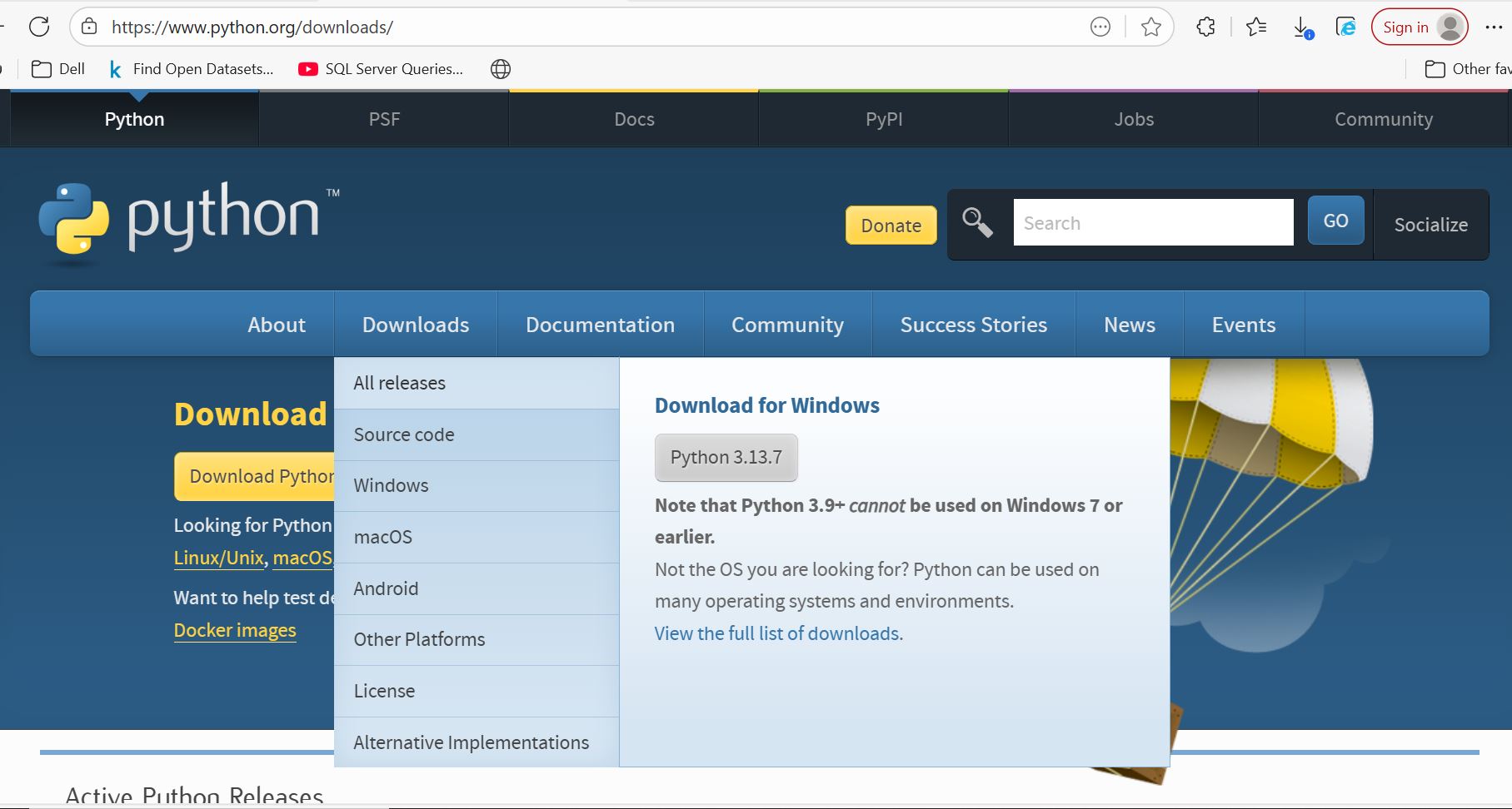 Python install windown