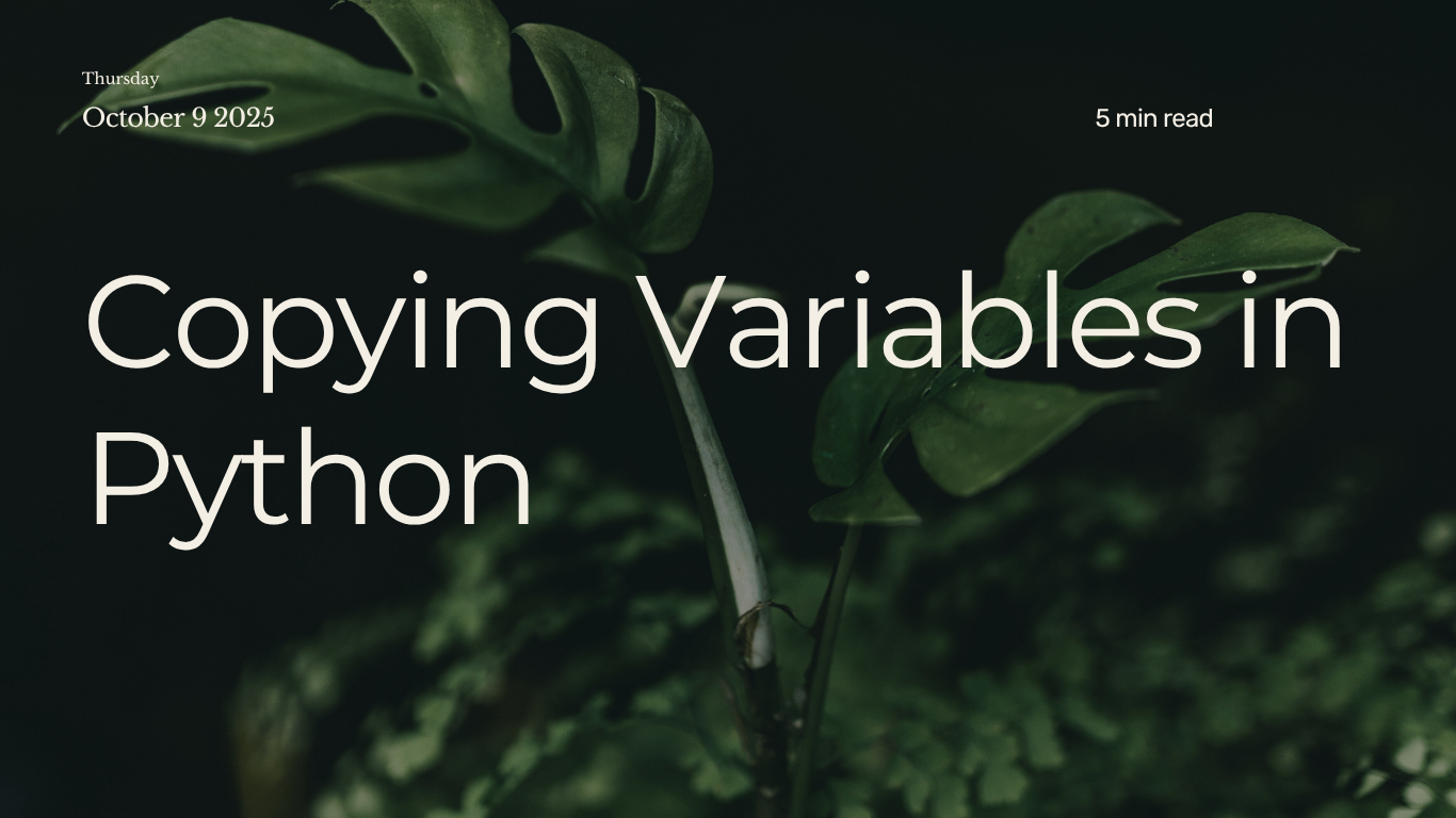 Copying Variables