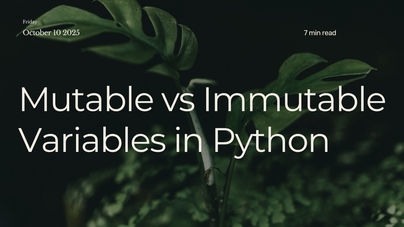 Mutable vs Immutable